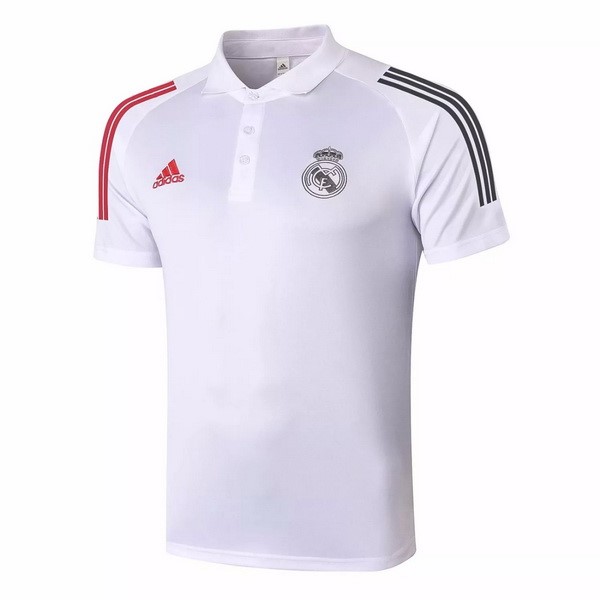 Polo Real Madrid 2020-21 Blanco Rojo